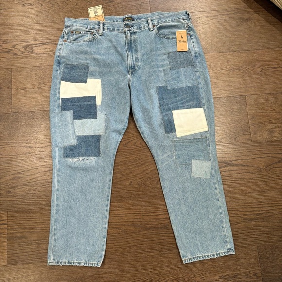 Polo Ralph Lauren The Avery Boyfriend Patched Women’s Jeans Size 34 (40x27) NWT - Picture 1 of 16
